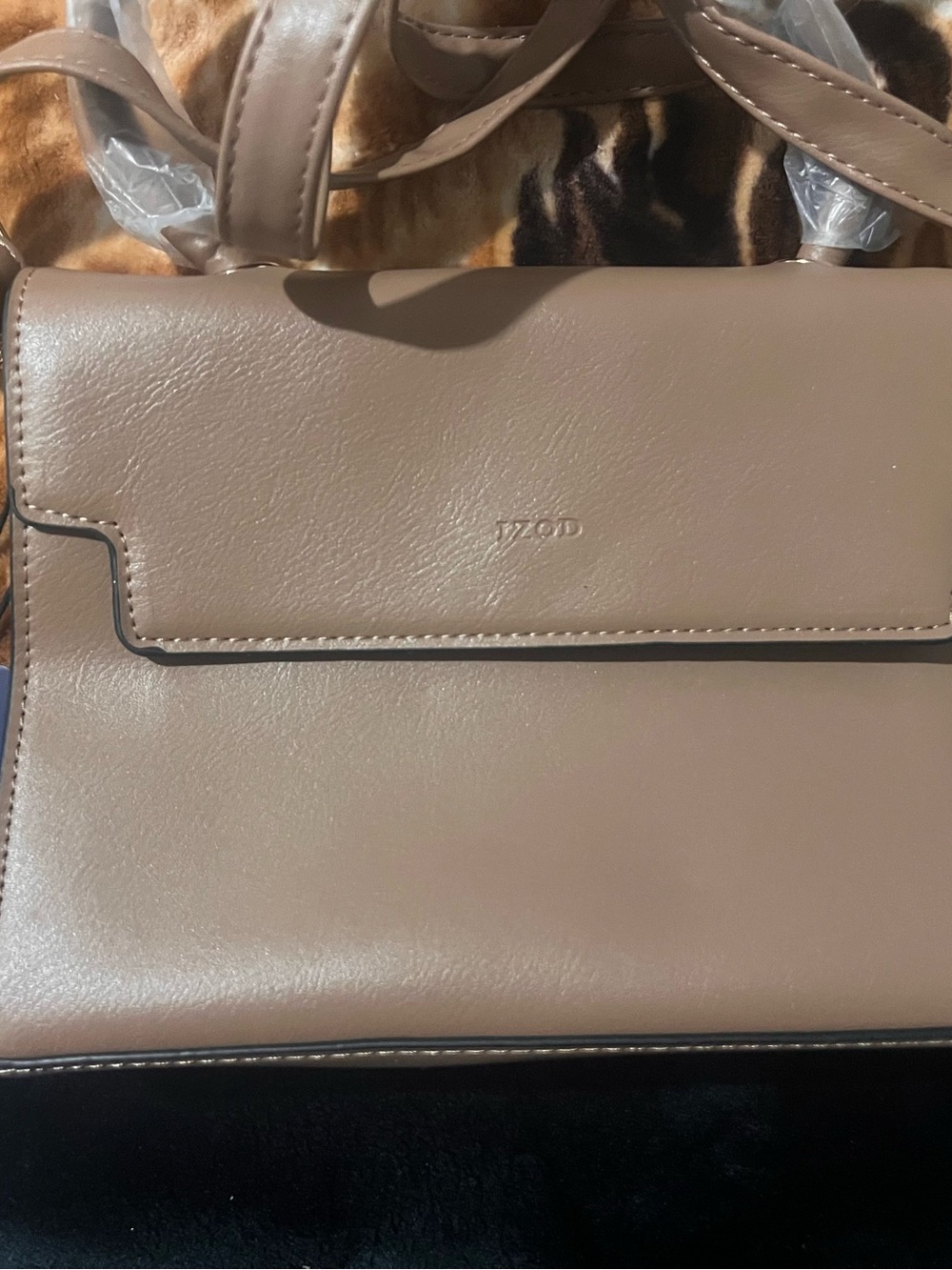 Izod Taupe Satchel Handbag